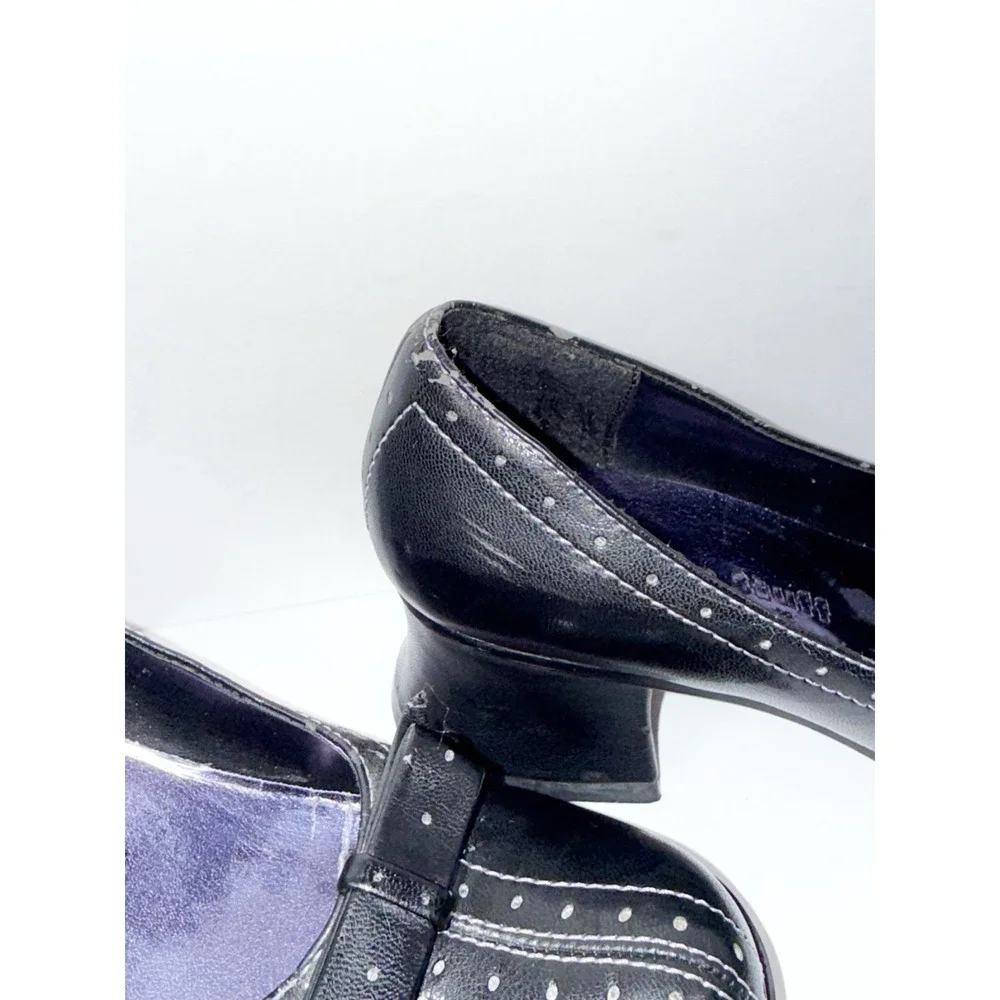 Vintage Y2K Chunky Platform Heel Pump Whimsigoth Bow Dark Academia Grunge Size 7 - Picture 9 of 16